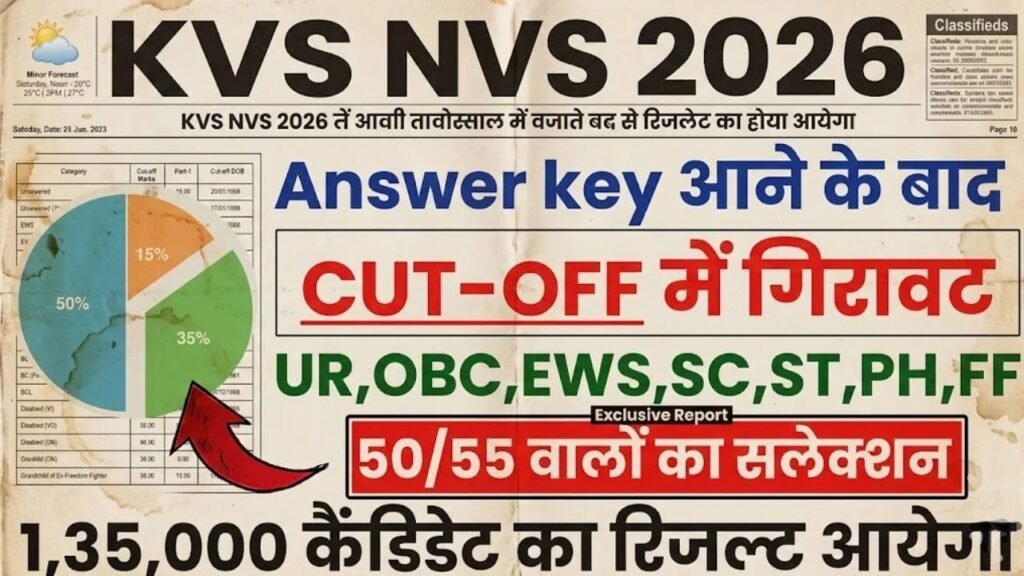 KVS NVS Cut Off 2026